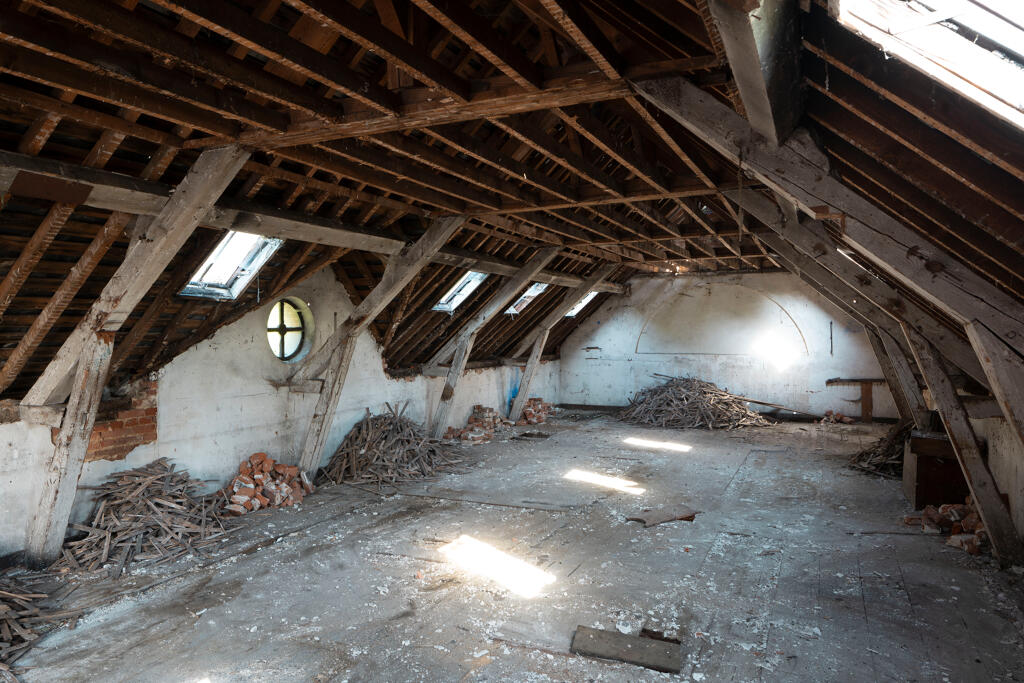 Atelier de rubanerie, , vue intérieure : combles.