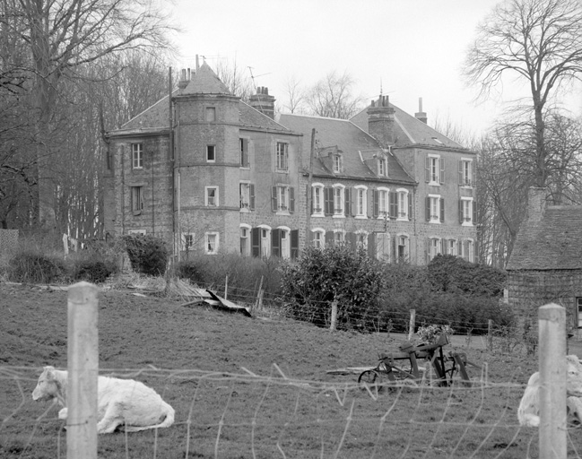 Château, vue générale d'angle sur parc.