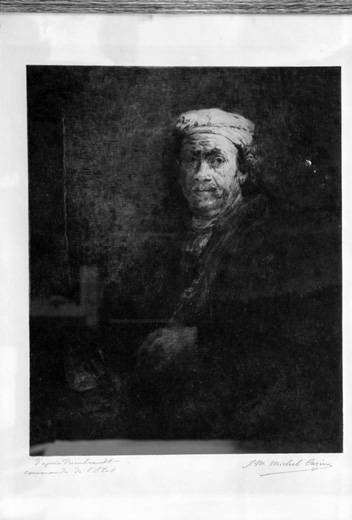 Estampe : Autoportrait de Rembrandt âgé