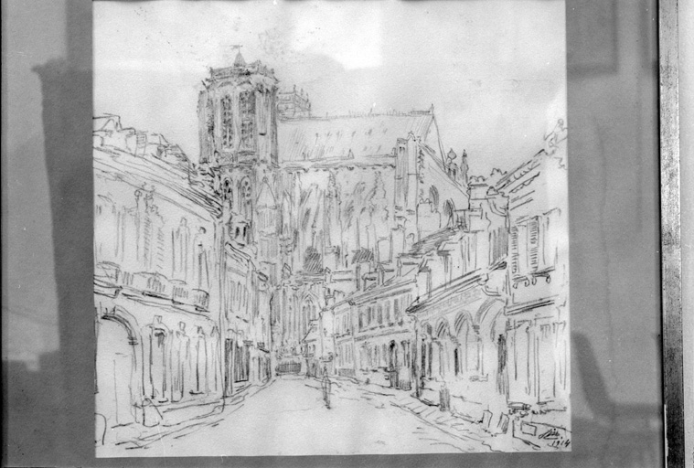 Dessin : Vue d'Abbeville