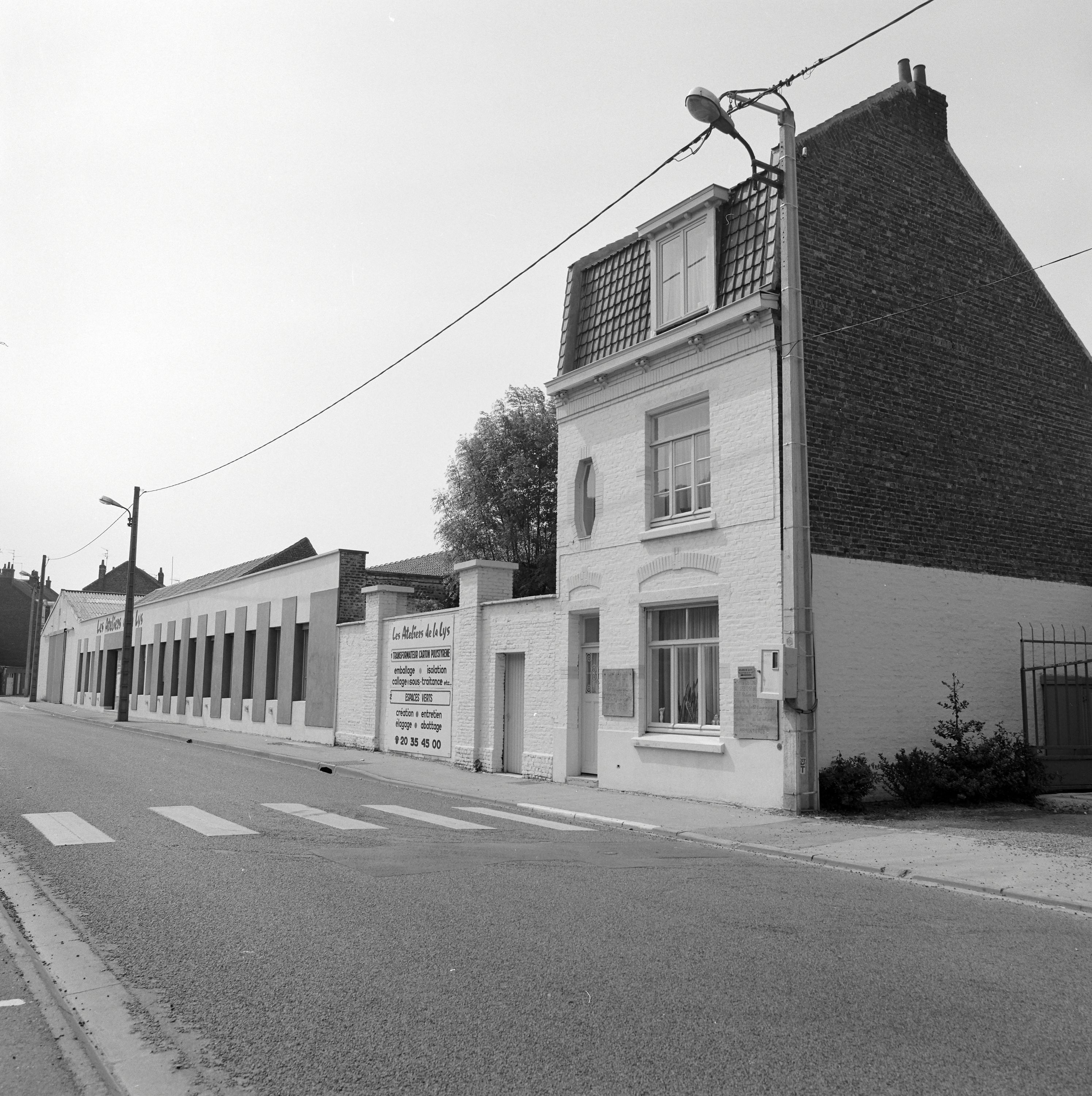 Atelier de fabrication, élévation rue du Pont de Beauvais.
