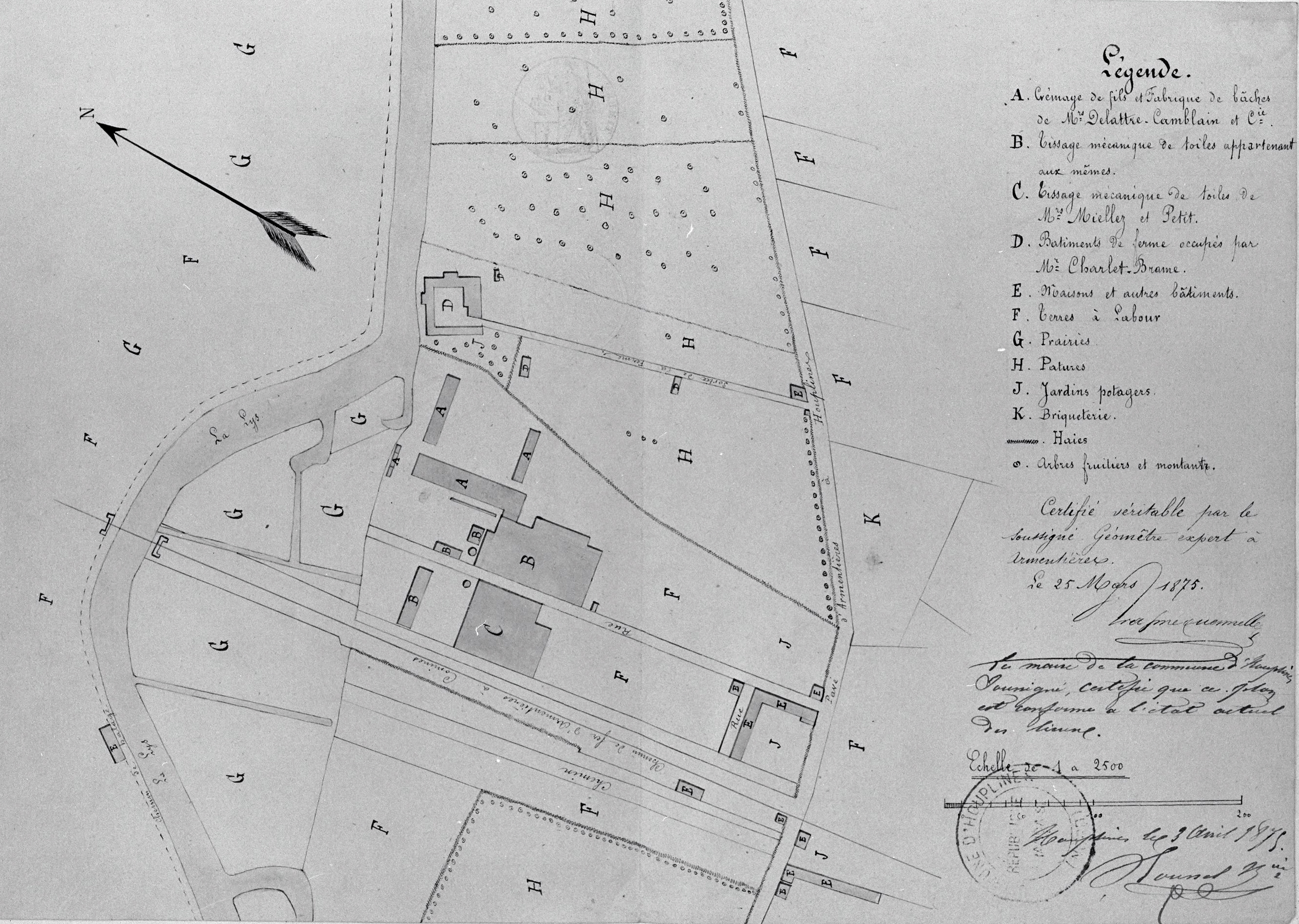 Plan de situation, 1875 (AD Nord ; M4173686).