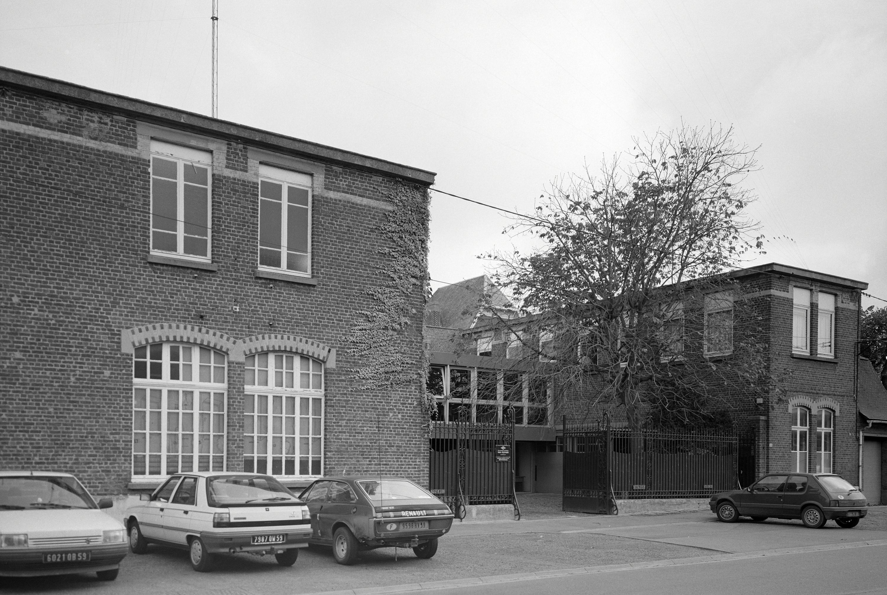 Ateliers de fabrication, élévation antérieure.