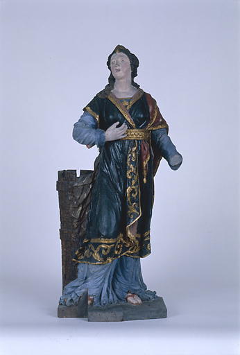 Statuette : sainte Barbe