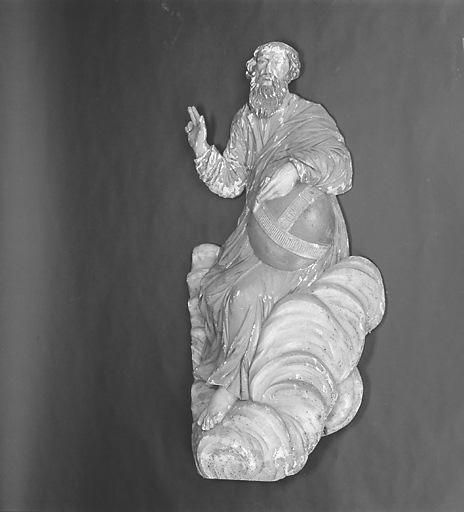 2 demi-reliefs : Dieu le Père, Christ