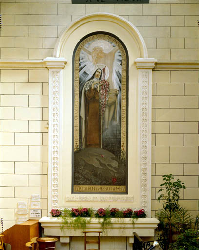 2 peintures monumentales : Sainte Thérèse d'Avila, Sainte Thérèse de l'Enfant Jésus