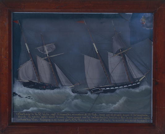 Ex-voto, tableau : naufrage de la goélette Hecla