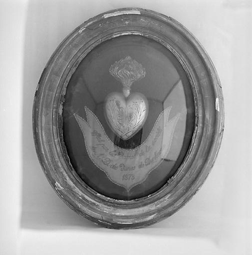 Ex-voto coeur (médaillon) de la société de Notre-Dame des dunes