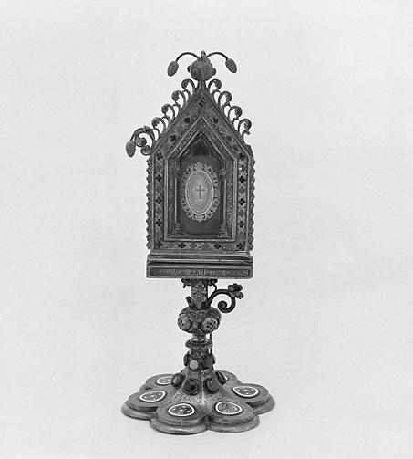 Baiser de paix-reliquaire de la Vraie Croix et de la couronne d'épines, style néo-gothique
