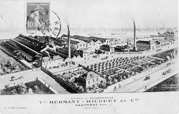 Vue axonométrique de l'usine en 1911.