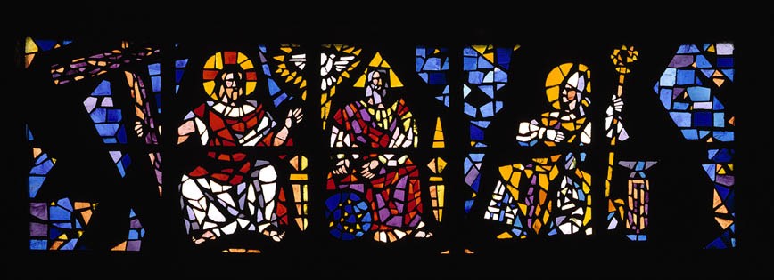Baie 13 : saint Eloi en présence de la Trinité.