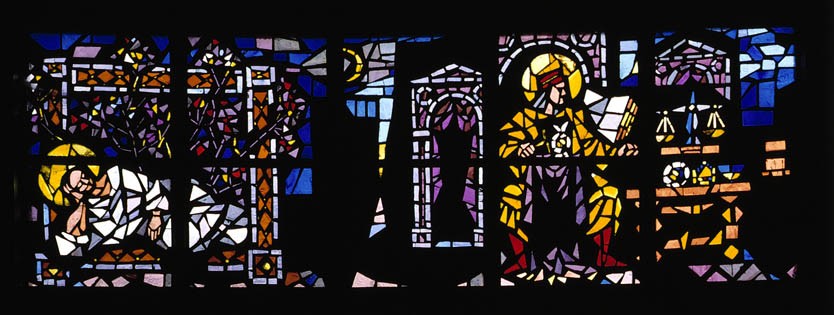 Baie 12 : Les rêves de saint Eloi, le Saint orfèvre dans son échoppe.