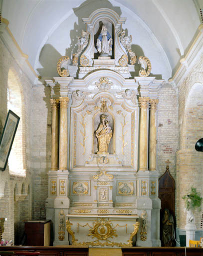 Autels secondaires de la Vierge et de saint Laurent (2 autels, 2 retables)