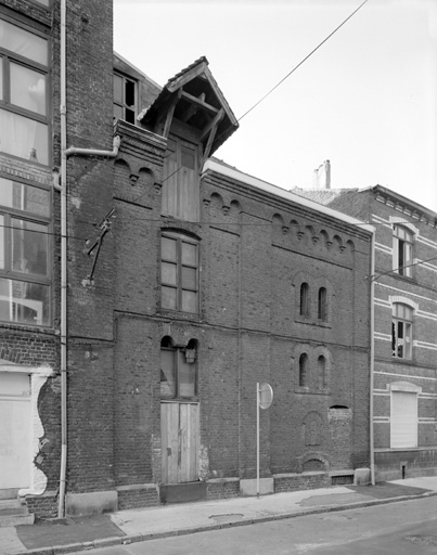 Atelier de fabrication (brasserie), élévation partielle rue du Docteur Yersin.
