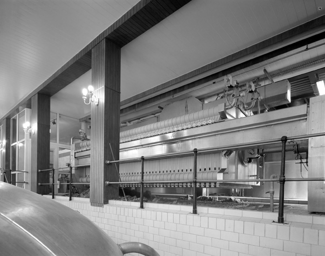 Salle de brassage, filtre presse.