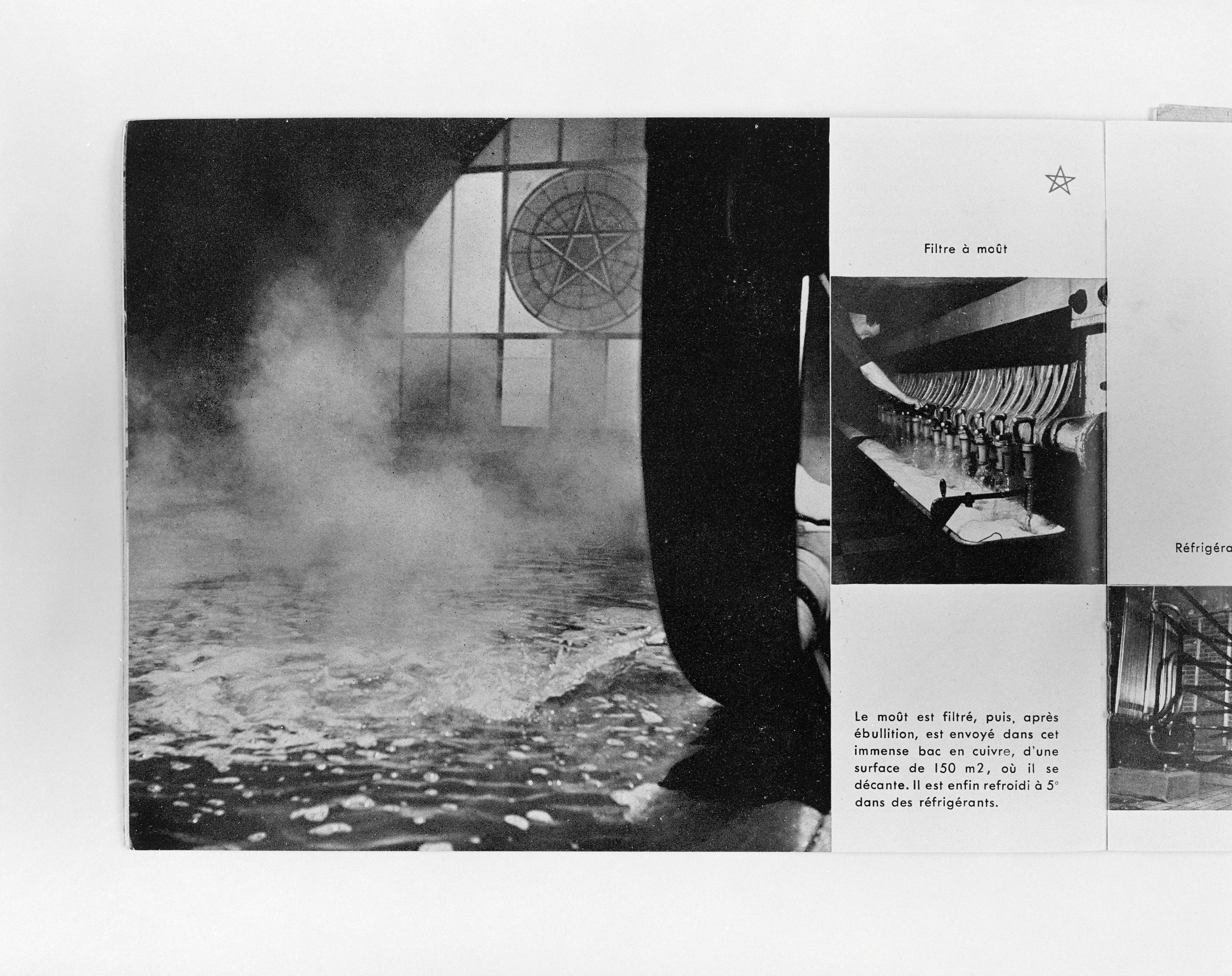 Page 8, bac refroidissoir et filtre à moût. Brasserie Motte Cordonnier, plaquette éditée à l'occasion du tricentenaire, Paris, 1951 (coll. part.).