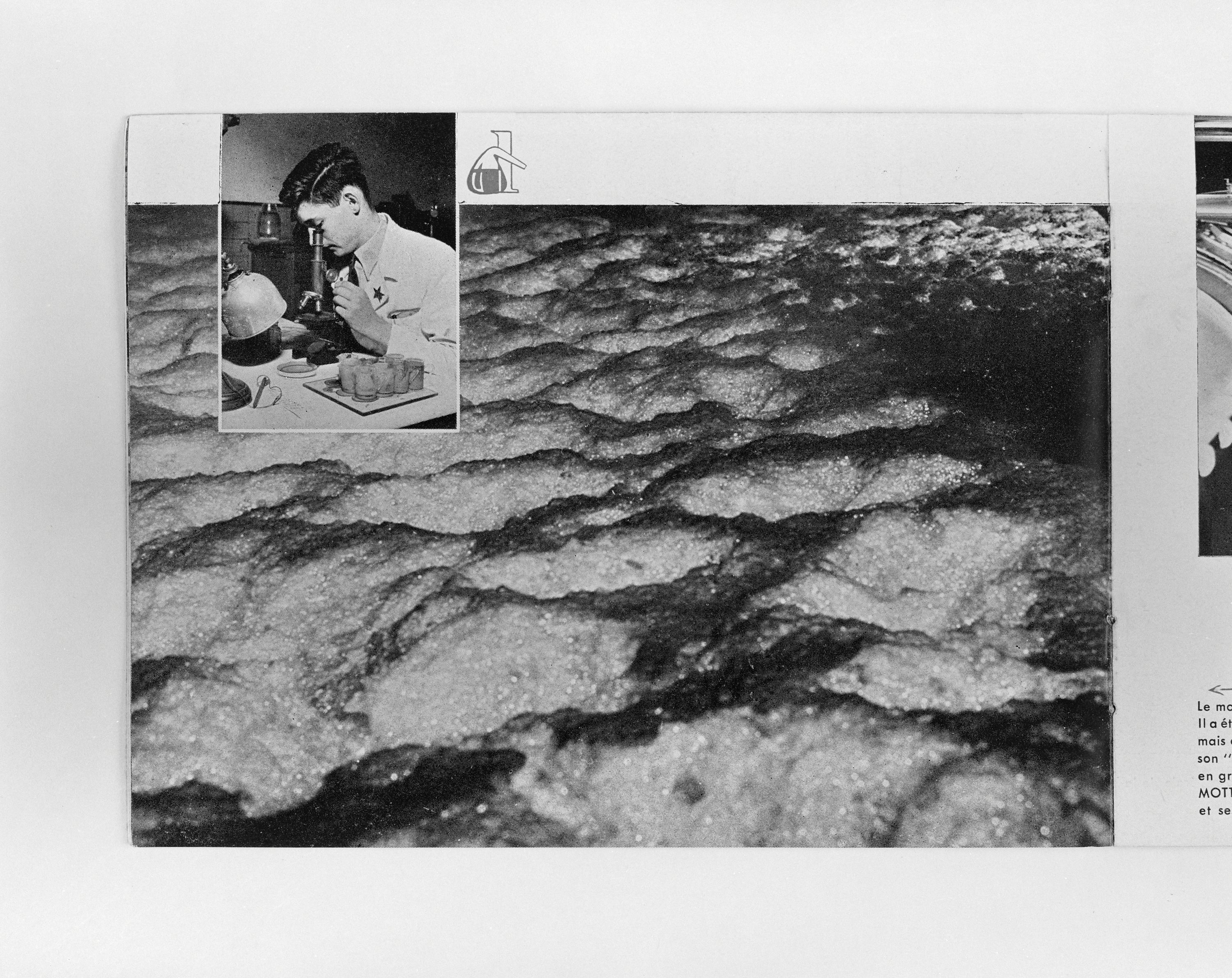 Page 10, intérieur d'une cuve de fermentation. Brasserie Motte Cordonnier, plaquette éditée à l'occasion du tricentenaire, Paris, 1951 (coll. part.).