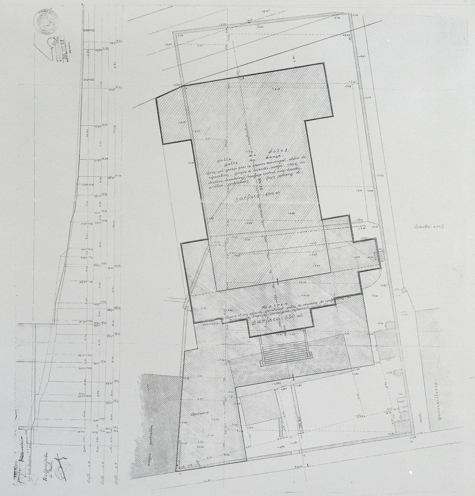 Plan de situation approuvé par le préfet le 29 janvier 1950. Ad. Danis (architecte) (AC Jeumont).