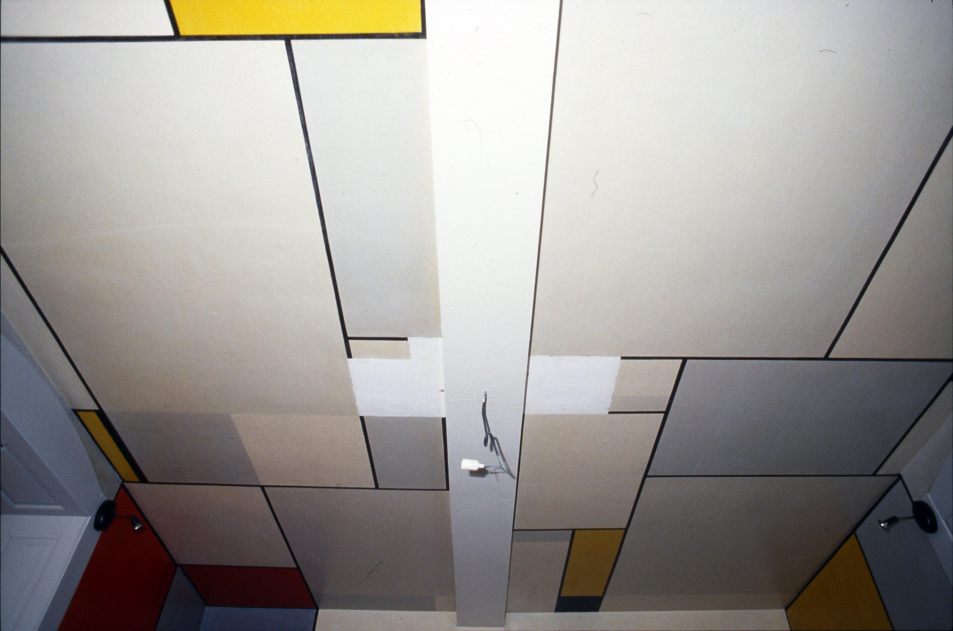 Pièce décorée par Félix Del Marle (1889-1952) à l'issue de la campagne de restauration (mars 2002) : vue générale du plafond.