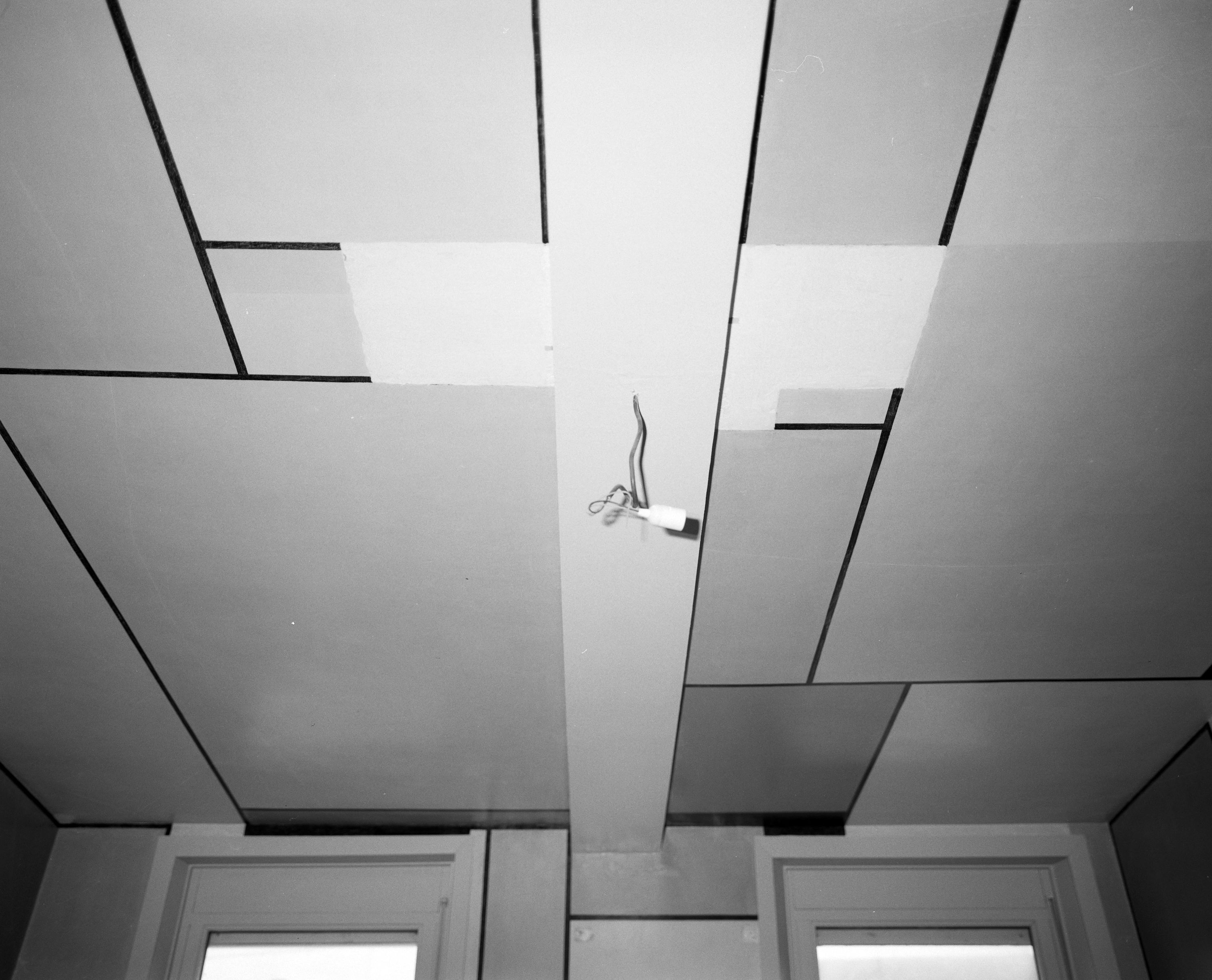 Pièce décorée par Félix Del Marle (1889-1952) à l'issue de la campagne de restauration (mars 2002) : vue générale du plafond.