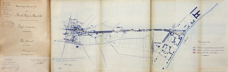 Projet de la ligne de tramway Berck-Plage à Berck-ville, 1901 (AD Pas-de-Calais, 3S2819).