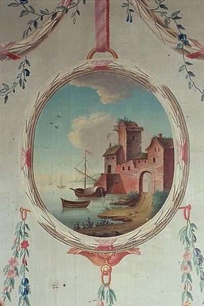 Mur nord-est, médaillon de gauche : scène de la vie fluviale.