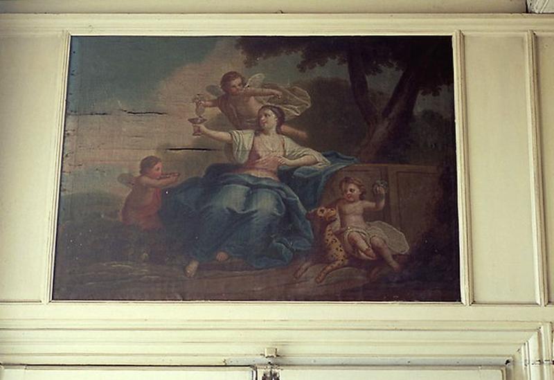 Tableau en dessus-de-porte : allégorie de l'automne (?).