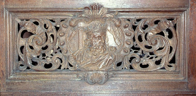 Vue de détail présentant le buste du roi David.