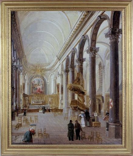 Tableau : Vue intérieure de l'église Saint-André