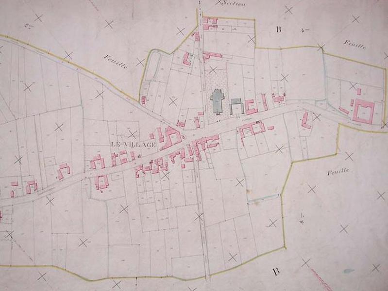 Plan de situation, cadastre de 1885.