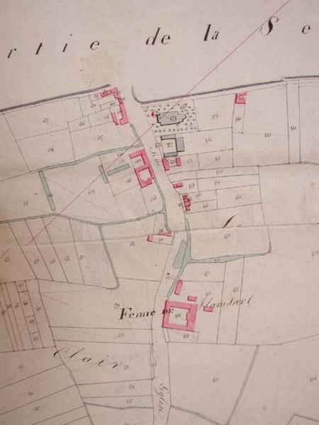 Plan de situation, cadastre de 1821.