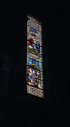 Baie 3, vue générale : Sacre de saint Louis / Education de saint Louis par Blanche de Castille.