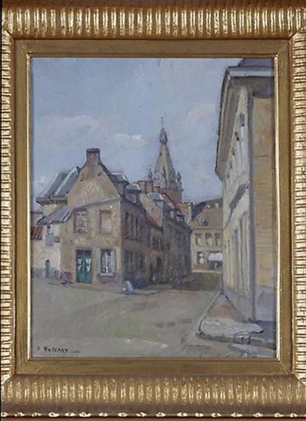 Tableau : La Rue du Marais à Condé