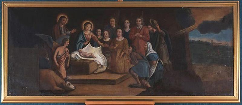 Tableau : Adoration des bergers (La Nativité)