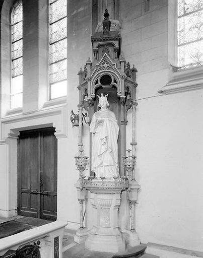 Ensemble des statues de saint Joseph et de saint Louis roi de France (2 statues, 2 socles, 2 dais d'architecture)