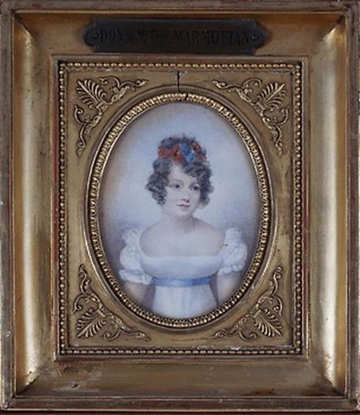 Tableau : Portrait de jeune fille en buste