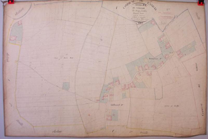 Situation sur le cadastre de 1876.