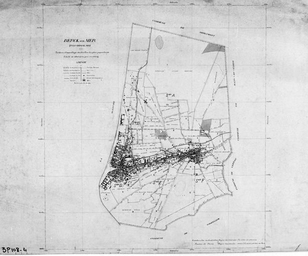 Plan d'assemblage du cadastre de 1912 (AD Pas-de-Calais, série P 108/4). ; Plan d'assemblage du cadastre de 1912.