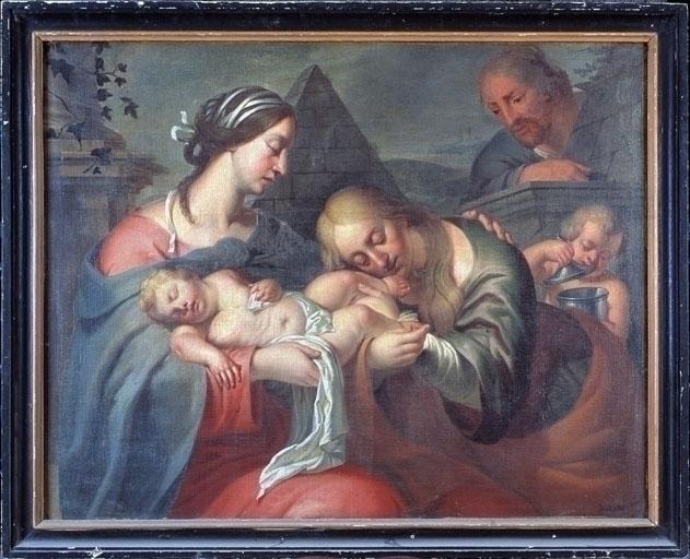 Tableau : Sainte Famille avec la Madeleine