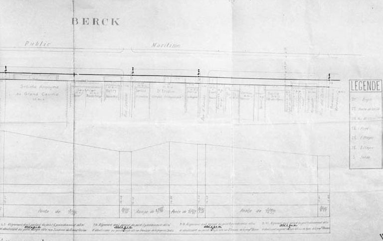 Plan d'alignement de l'esplanade, extrait, 1929 (AD PdC, 2O753/11).