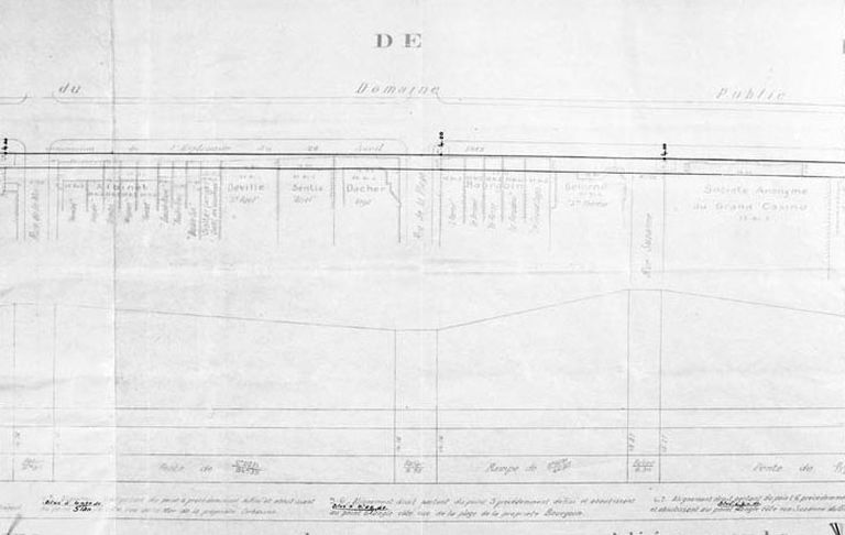 Plan d'alignement de l'esplanade, extrait, 1929 (AD PdC, 2O753/11).