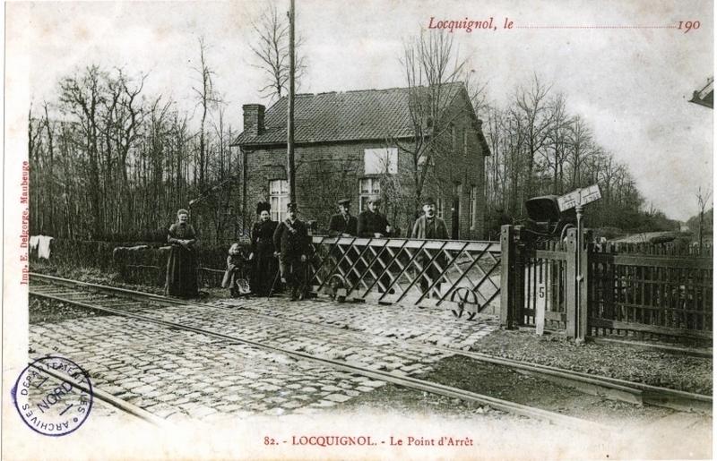 Vue de la gare (le point d'arrêt) au début du 20e siècle.