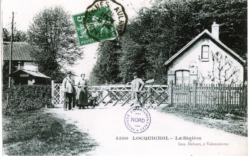 Vue de la gare (le point d'arrêt) au début du 20e siècle.