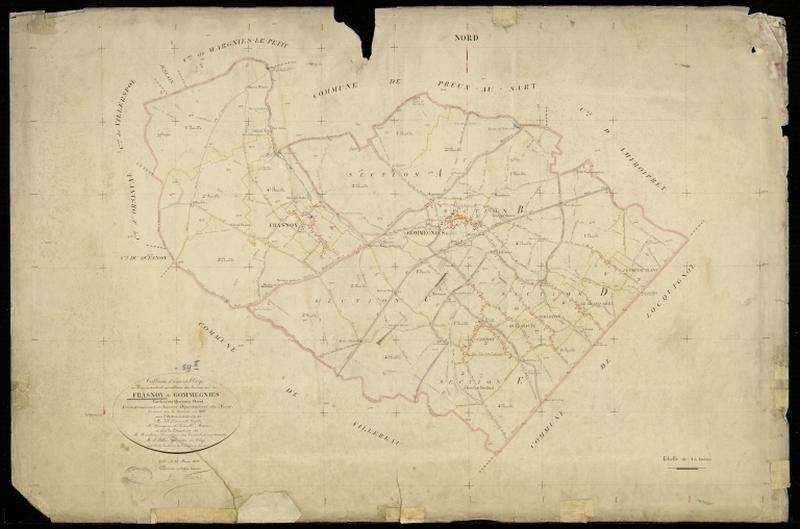 Vue du tableau d'assemblage de la commune en 1897.
