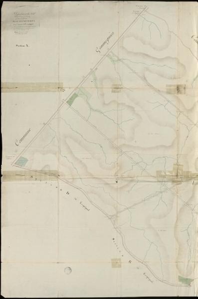 Vue générale de la feuille cadastrale de la section A1 de 1805.