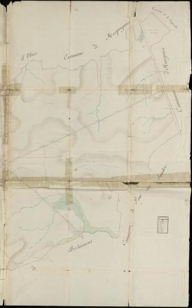Vue générale de la feuille cadastrale de la section A3 de 1805.