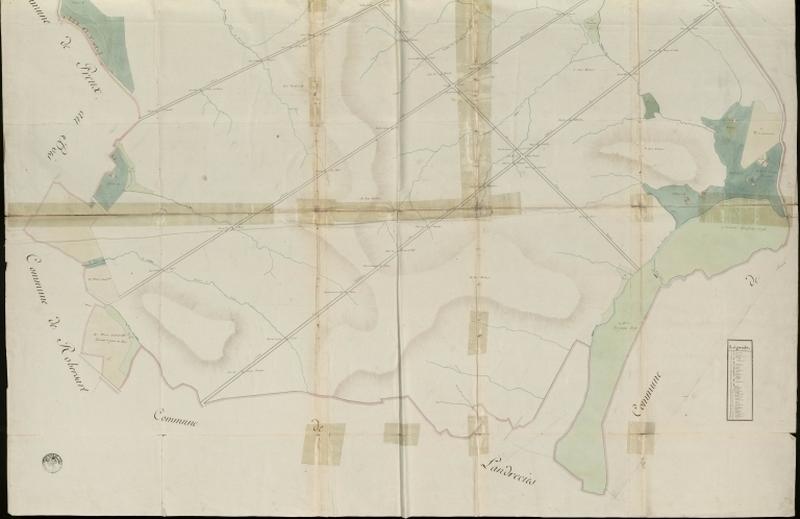 Vue générale de la feuille cadastrale de la section C2 de 1805.