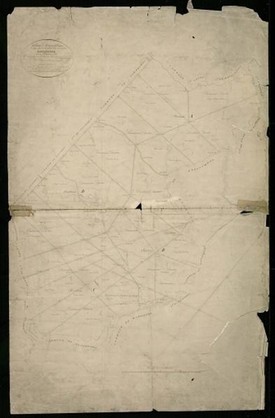 Vue du tableau d'assemblage de la commune en 1831.