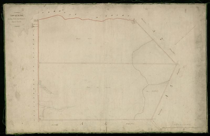 Vue générale de la feuille cadastrale de la section A1 dite du Faut Romarin de 1831.