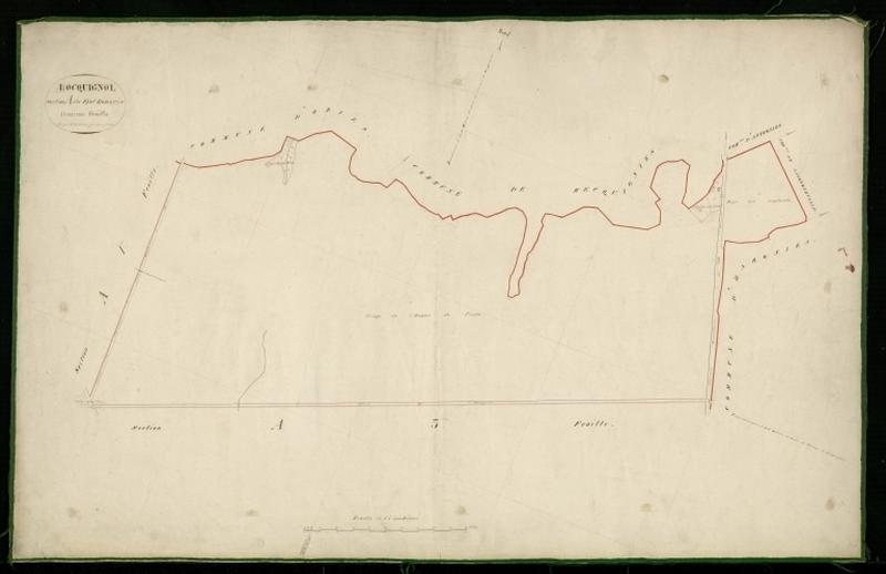 Vue générale de la feuille cadastrale de la section A2 dite du Faut Romarin de 1831.